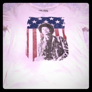 Jimi Hendrix T-shirt with Flag. Super cool sz XS